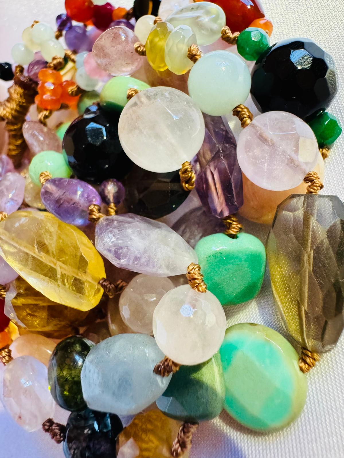 Gemstone Fusion Multi colored stones  Bracelet