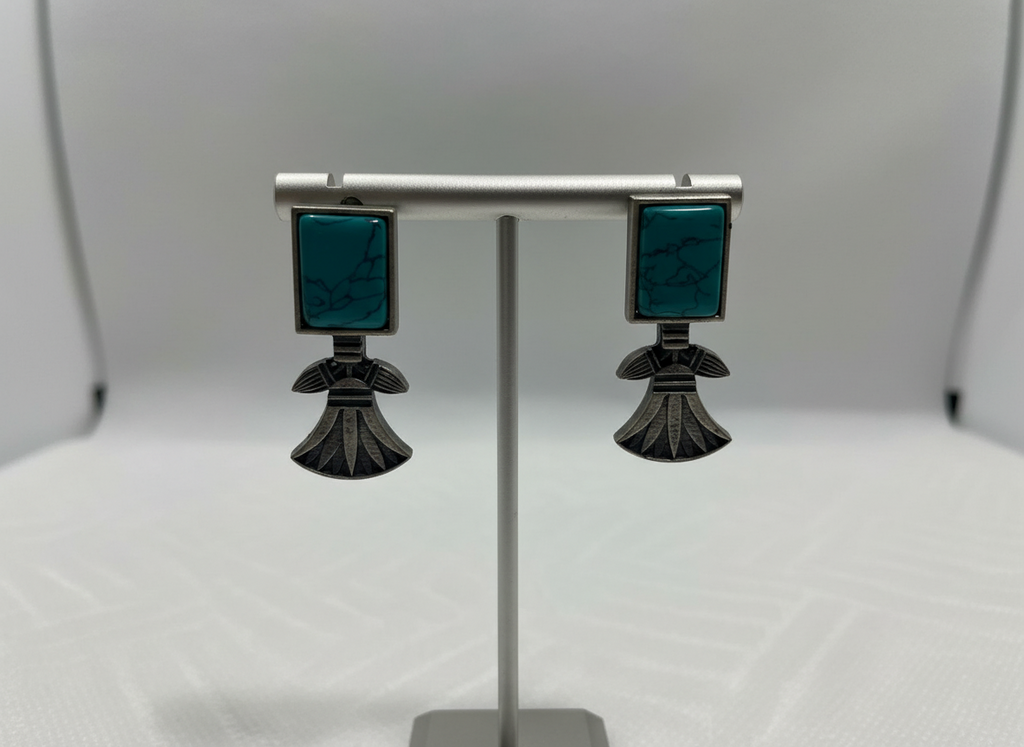 Turquoise dangler earring